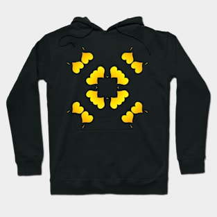 Golden heart - cute pattern Hoodie